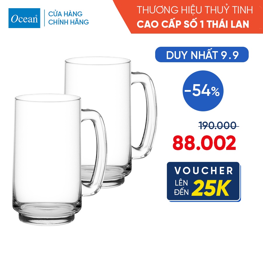 Bộ 2 Ly Bia Thủy Tinh - Ocean PLAYBOY 357ml