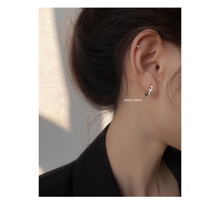 Khuyên Tai Tròn Mini 10mm 12mm 14mm Màu Vàng Kim Cho Nam Nữ