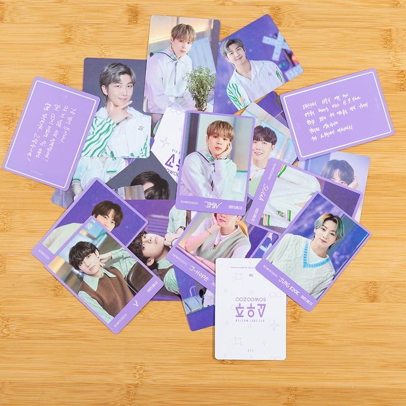 7 Cái / 8 Cái / hộp 2021 Kpop BTS Bangtan Boys MUSTER SOWOOZOO Thẻ Photocard Tập thể Thẻ ảnh cá nhân Thẻ LOMO Bưu thiếp cho ARMY