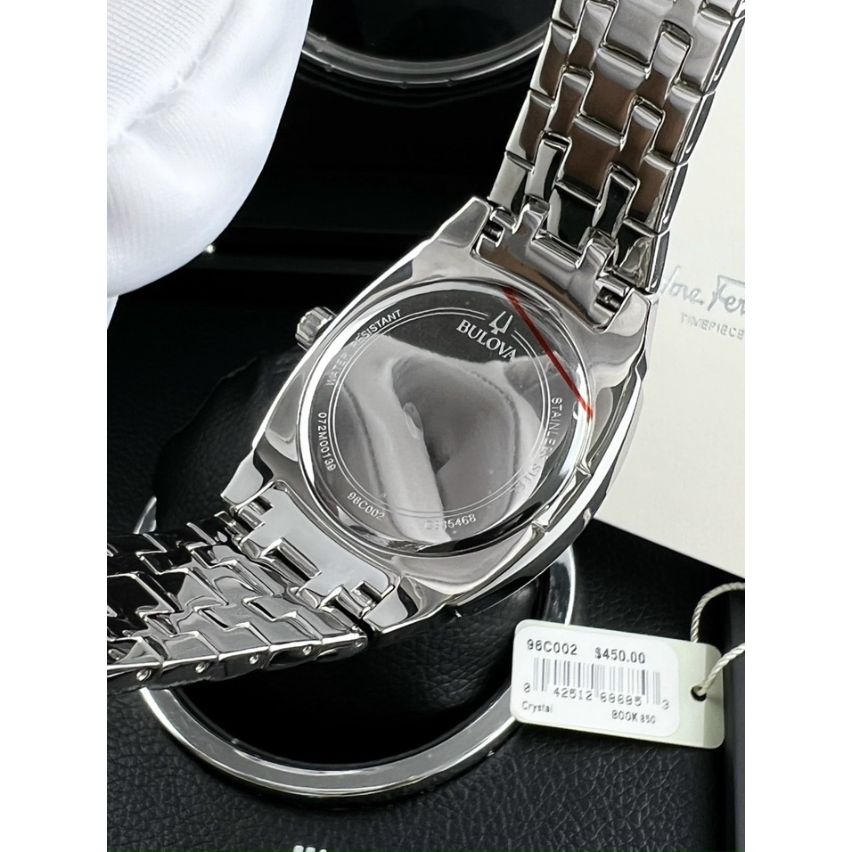 Đồng hồ nam Bulova 96c002 40mm máy Quartz chính hãng, full đá, mã vạch check code, tag giá đầy đủ