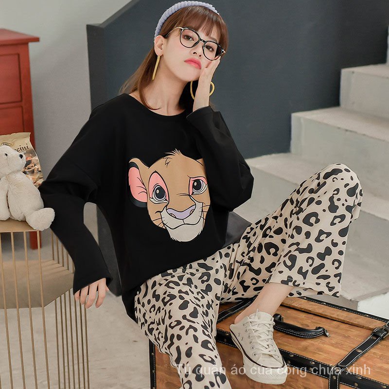 Bộ Đồ Ngủ Dài Tay Cỡ Lớn Thiết Kế Dễ Thương