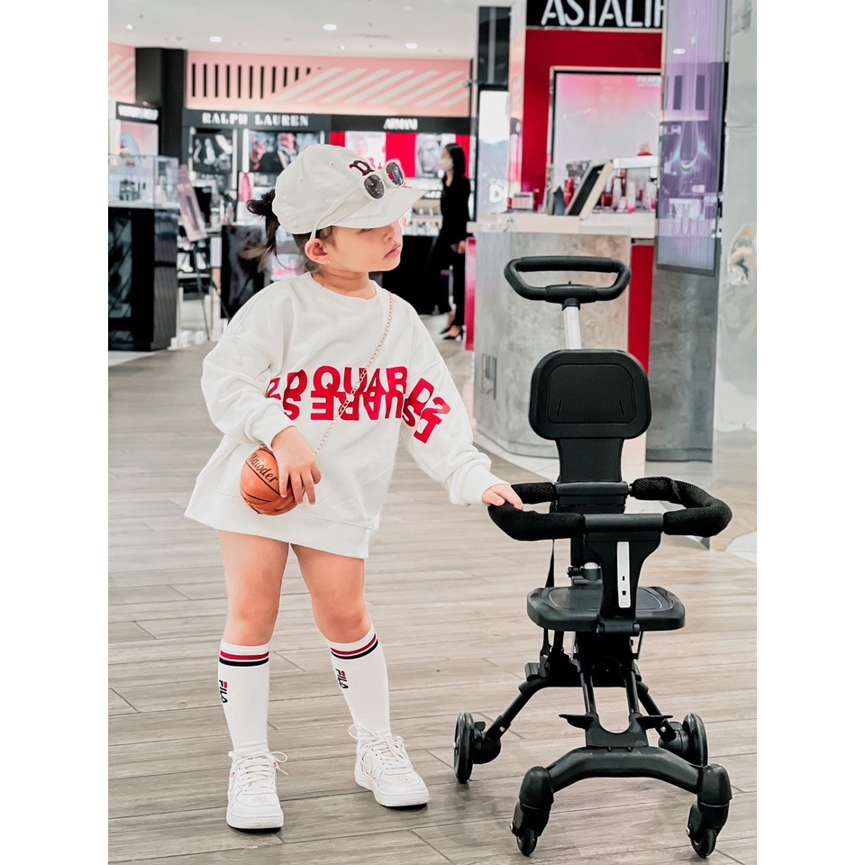 Áo nỉ cổ tròn Dasquare cho bé , áo sweater trẻ em unisex , TP KIDs