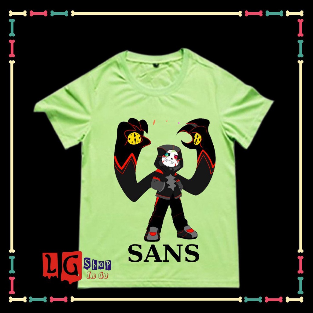 Áo thun in hình Sans Undertable - Biệt đội Gangster cho bé trai ( Từ 3 tuổi đến 15 tuổi)