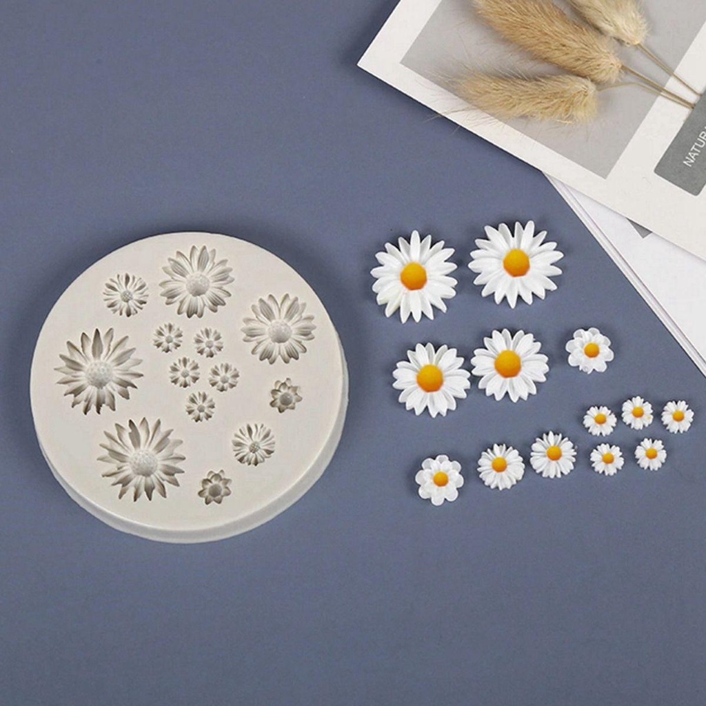 Khuôn Silicone Làm Bánh Hình Hoa Cúc Mini