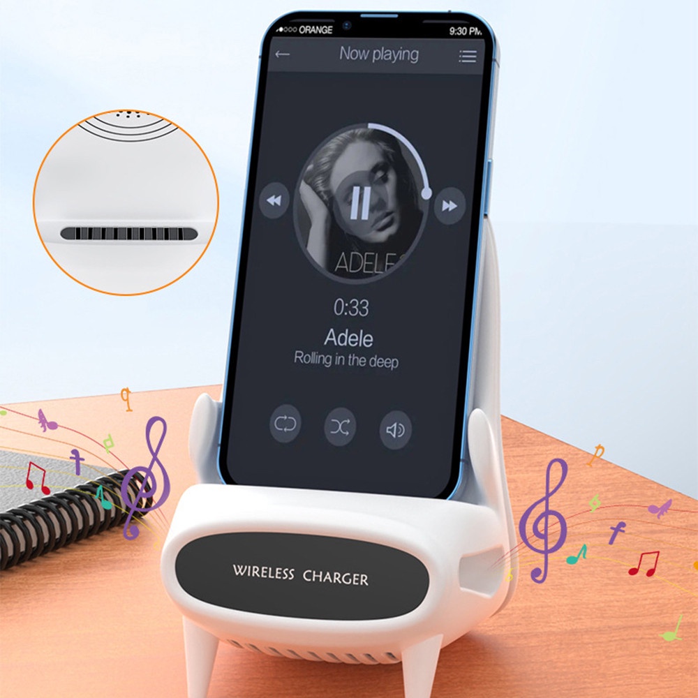 Đế Sạc Nhanh Không Dây 15W Thiết Kế Đứng Để Bàn Tiện Dụng Cho Điện Thoại / Máy Tính Bảng