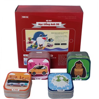 BỘ THẺ HỌC TIẾNG ANH SONG NGỮ 3D EKID