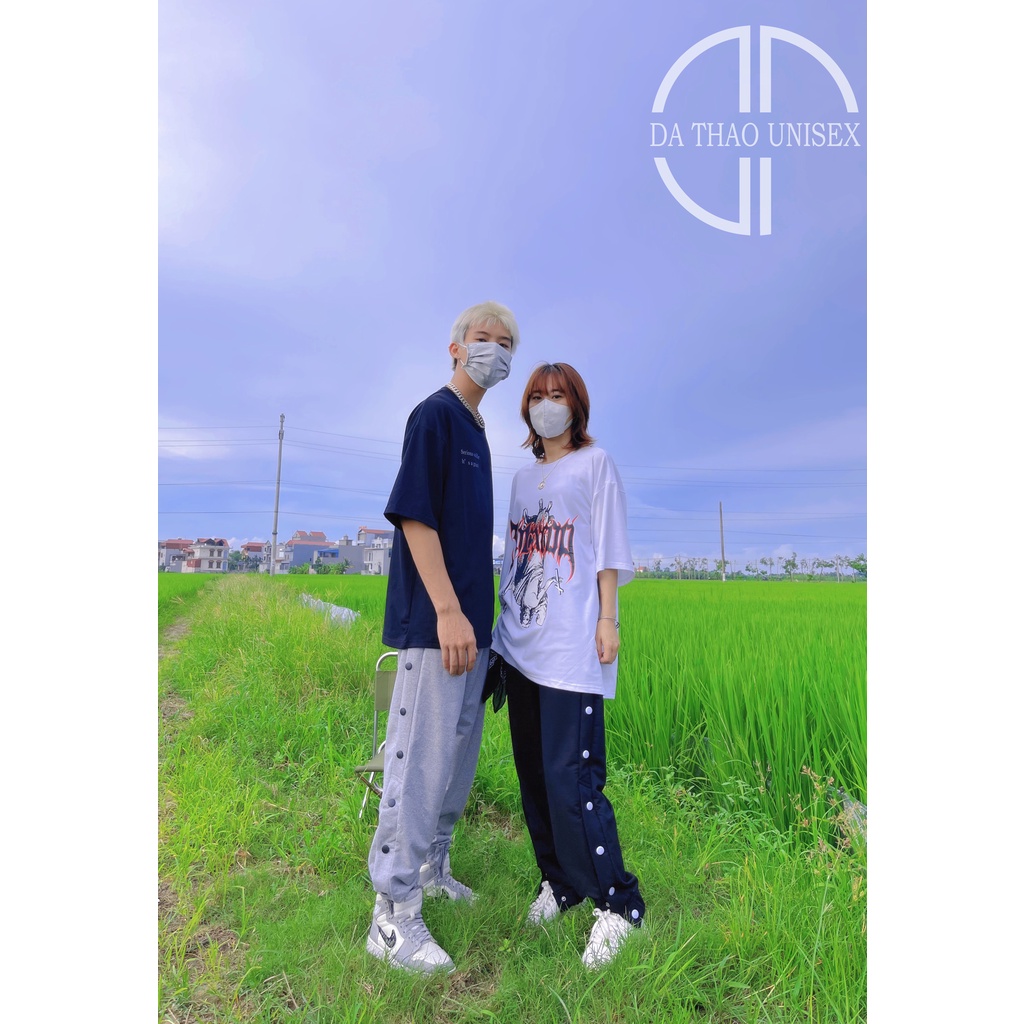 Quần JOGGER Nỉ Cúc Dọc, Quần Unisex