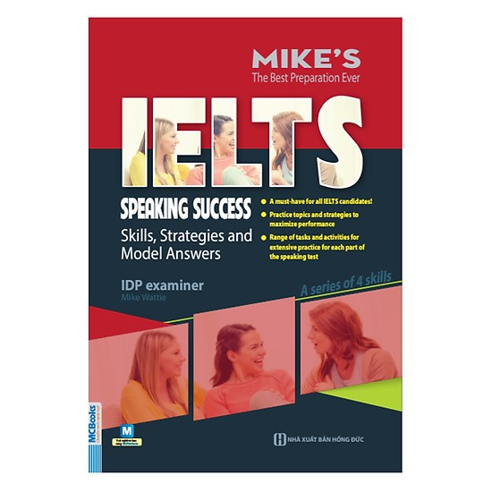 Sách Combo 5 Cuốn Luyện Thi IELTS Mike's Listening, Speaking, Reading, Writing