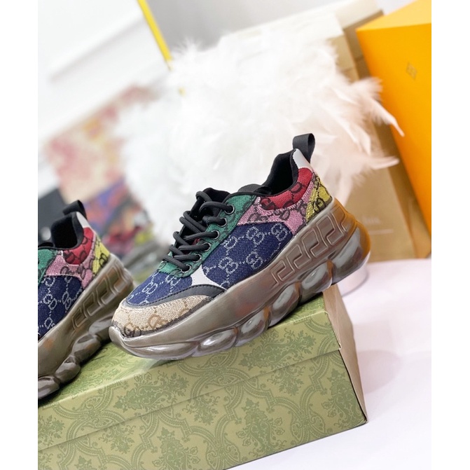 Giày thể thao sneaker guci hoạ tiết pha màu fullbox