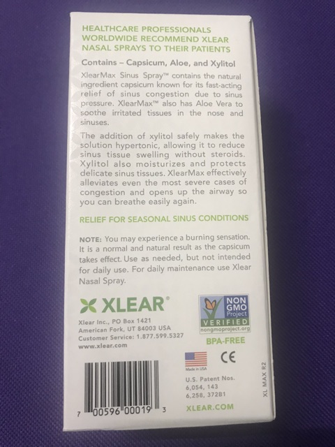 [XLEAR] XỊT MŨI XLEAR MAX GIÚP THÔNG MŨI NHANH - 45ML