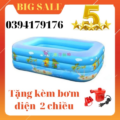 [TRỢ GIÁ + FREESHIP] Bể bơi  size từ 1M2 - 2M1  tặng kèm bơm điện 2 chiều