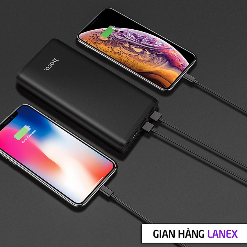 Pin dự phòng Hoco J60 4 cổng USB 2.0A, 30000mah, có đèn led, tương thích nhiều thiết bị