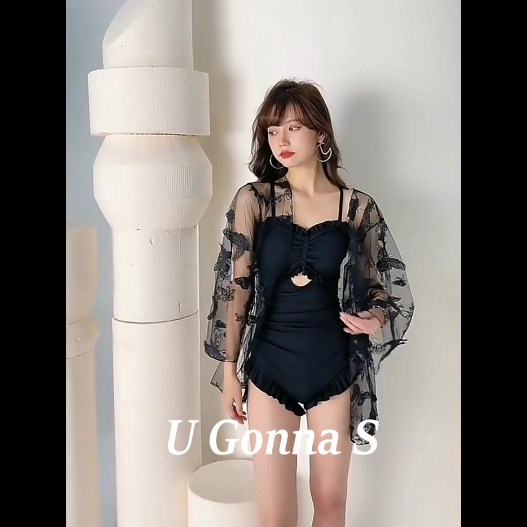 U Gonna S Đồ bơi nữ Với miếng độn ngực 3 Màu Sắc Đơn Giản Dễ Thương Phong Cách Cổ Điển Thanh Lịch Supersoft màu trơn Hot Đàn Hồi | BigBuy360 - bigbuy360.vn