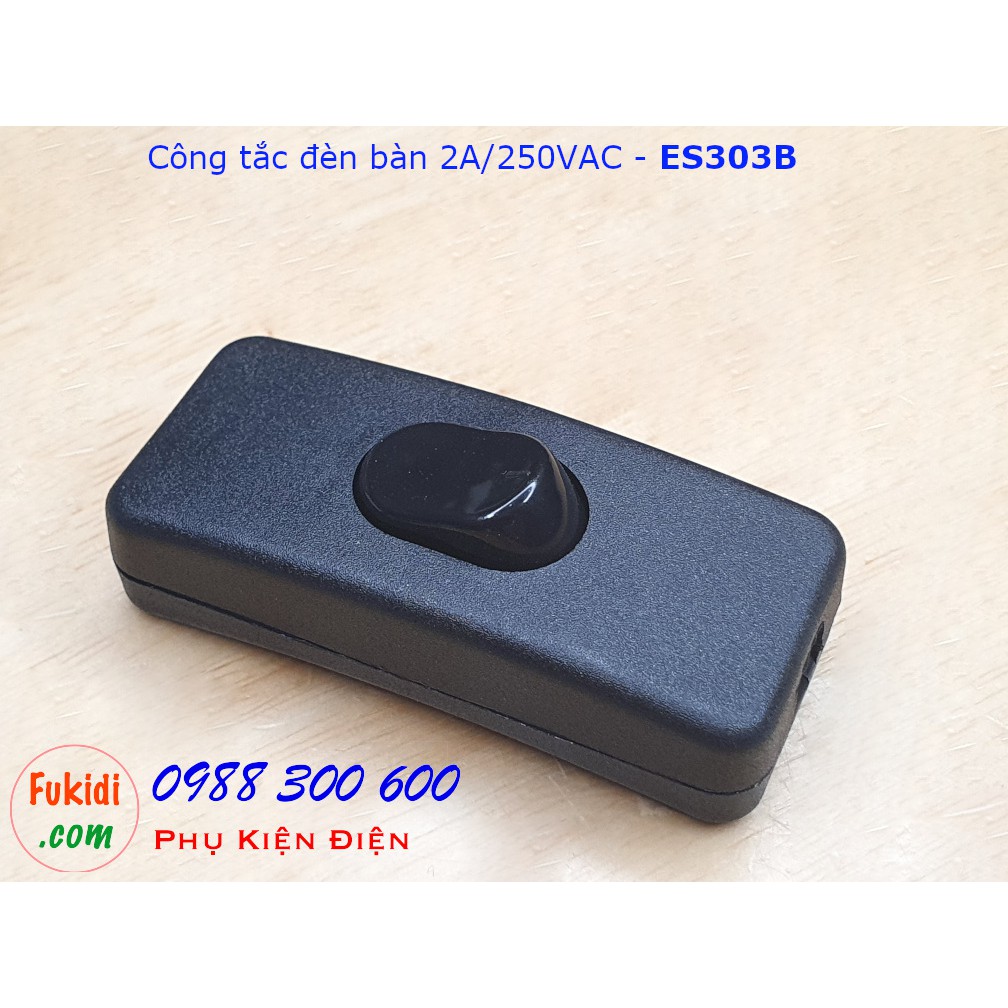 Công tắc dây treo 2A/250VAC dùng cho đèn bàn ES303 hai mài trắng và đen