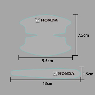 Bộ 8 Miếng Dán TPU Trong Suốt Bảo Vệ Tay Cầm Cửa Xe Hơi Honda City Civic Brio CRV HRV Fit Accord