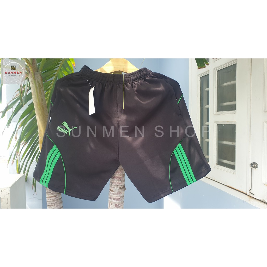 [HCM]Quần Đùi Nam Thể Thao 3 Kẻ Sọc From Rộng Vải Cực Mát Có Khóa Túi SUNMEN Size Từ 45 - 85kg