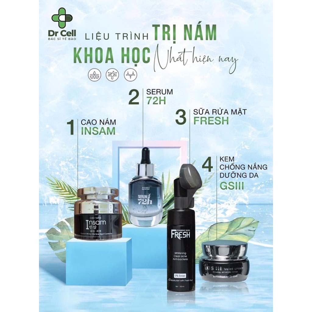 Cao nám Insam DR CELL dưỡng trắng da mờ thâm tàn nhang hiệu quả