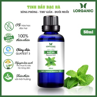 Tinh dầu bạc hà Lorganic Peppermint 100% Natural Essential Oil 50ml