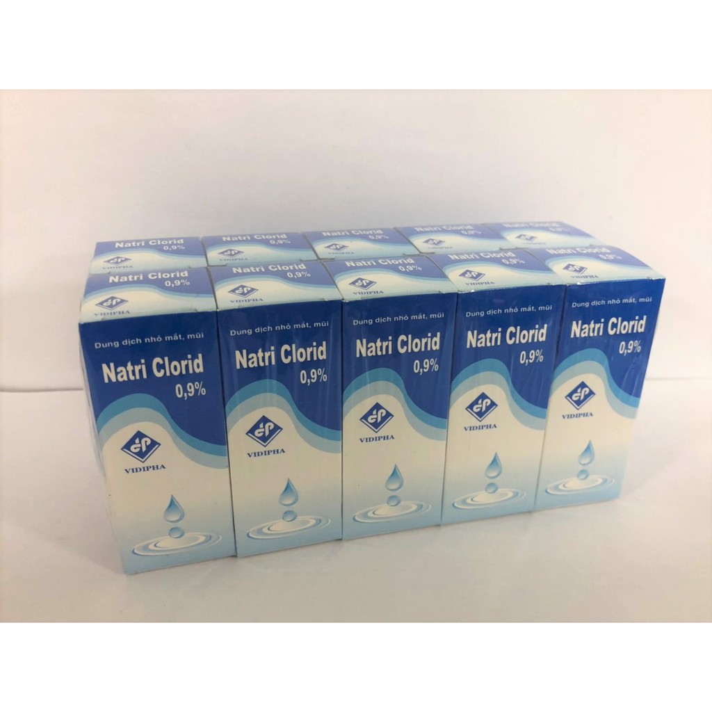 [ Chính Hãng ] Natri Nhỏ Mắt 0.9% Vidipha (Lốc/10C/10Ml) - Nước muối nhỏ mắt, mũi trẻ Sơ sinh và Phụ nữ có thai