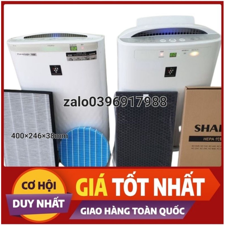 [Mã ELHA22 giảm 6% đơn 300K] combo màng hepa+than+bù ẩm Sharp 65