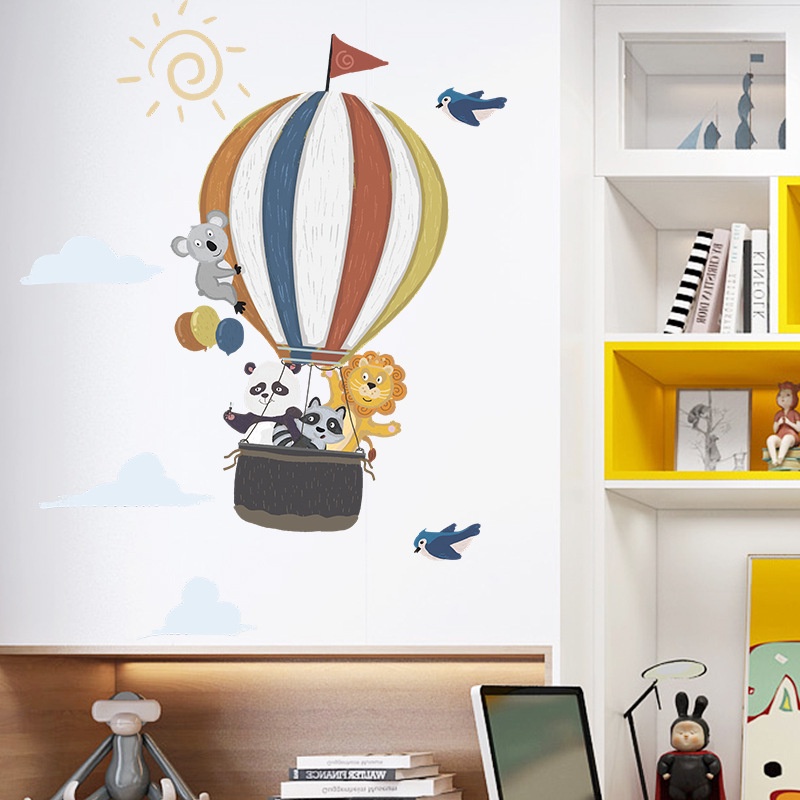 Miếng Dán Tường Trang Trí Hình Động Vật Hoạt Hình Dễ Thương