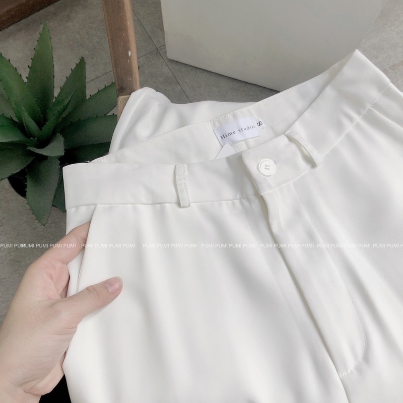 Quần cullotes dài 2 màu đen và trắng có size SML dễ phối đồ Pumi