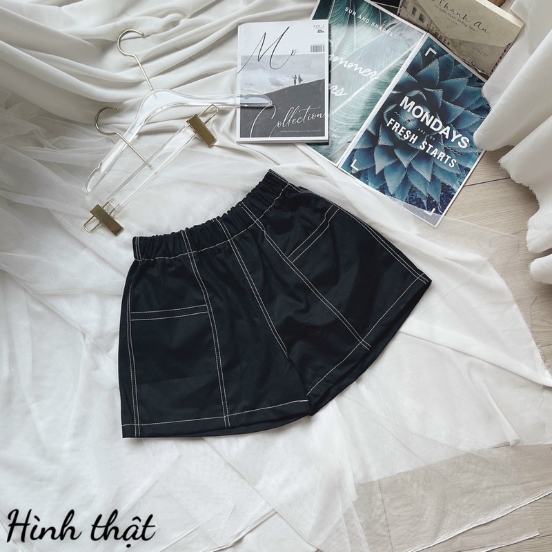 QUẦN SHORT NỮ CHỈ NỔI Lưng thun (HÌNH THẬT)