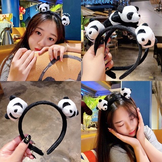 Băng Đô Cài Tóc Hình Gấu Trúc Nhồi Bông Dễ Thương Phong Cách Hàn Quốc