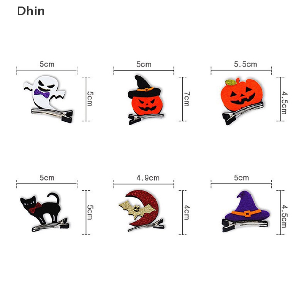 Kẹp Tóc Họa Tiết Hoạt Hình Phong Cách Halloween Cho Bé Gái