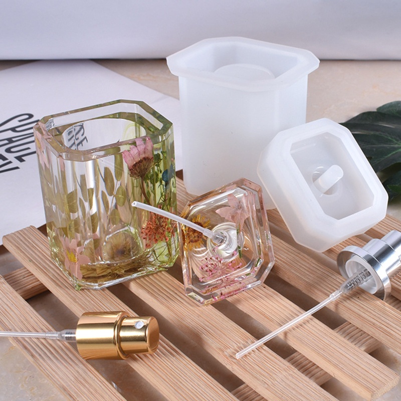 Khuôn Nhựa Resin Làm Mỹ Phẩm Dạng Lỏng DIY Có Đầu Bơm Tiện Lợi