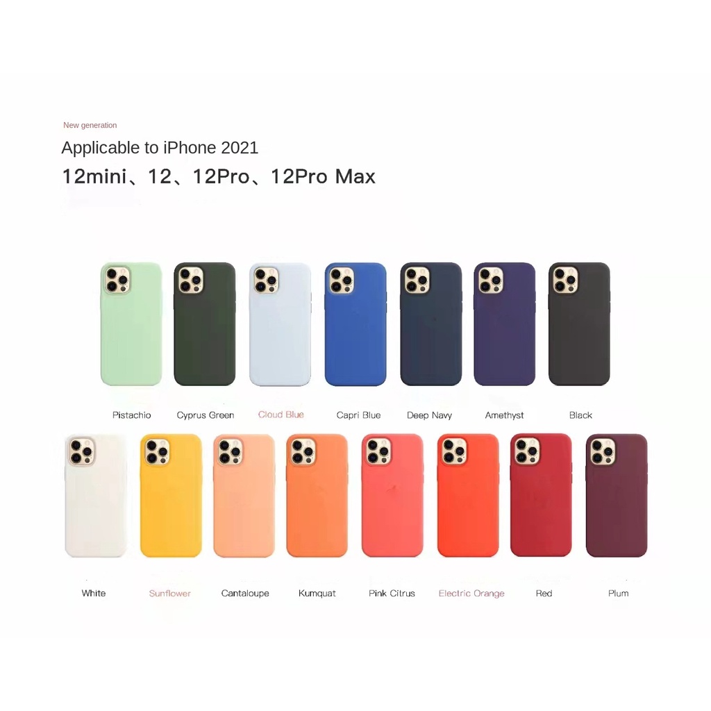 Ốp Điện Thoại Silicone Có Nam Châm Cho iPhone 12 Pro Max 12Mini 12 Pro 12 12 Pro