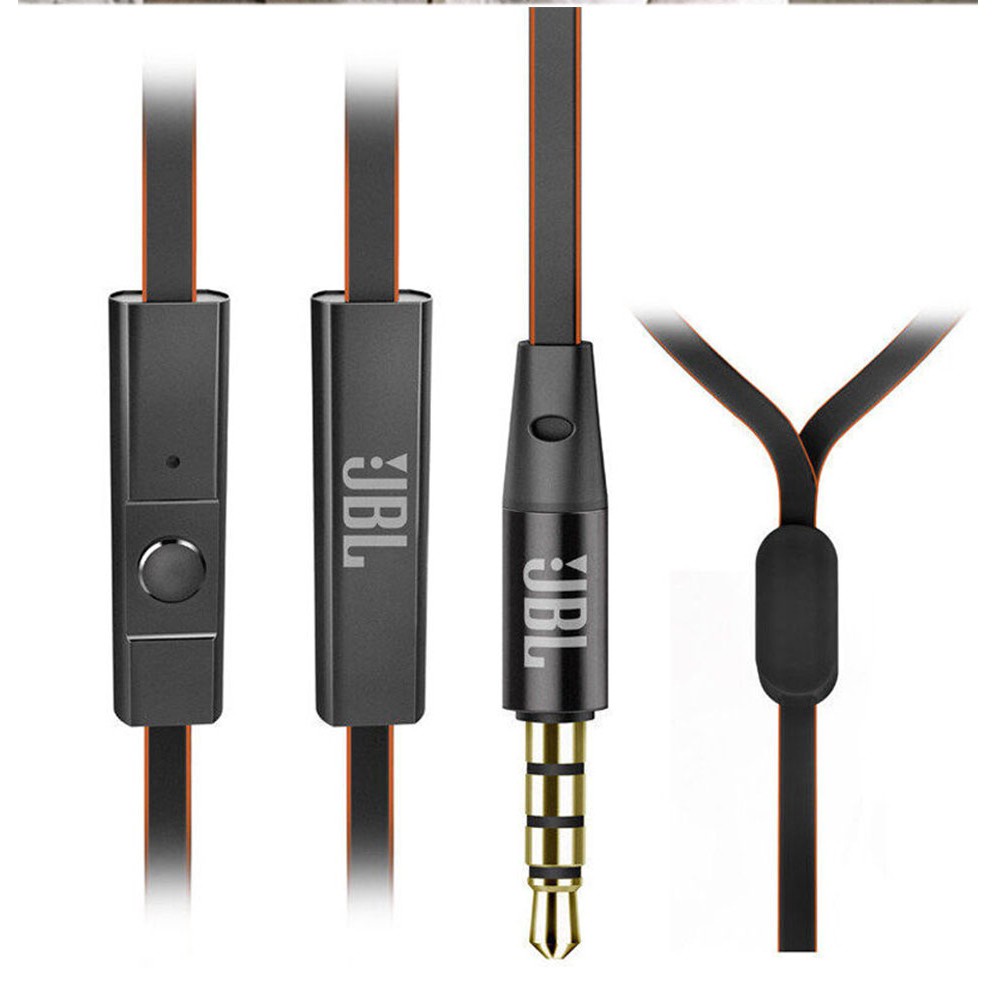 Tai nghe có dây nghe âm stereo JBL T380A kiểu nhét tai đầu cắm 3.5mm âm Hifi hỗ trợ cuộc gọi rảnh tay tích hợp Micro