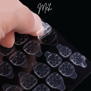 Set 24 Miếng Dán Móng Tay Giả Trong Suốt 2 Mặt
