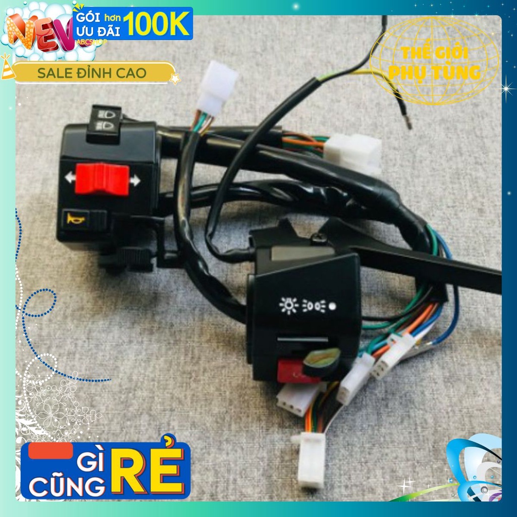 Cùm công tắc Honda Dream, công tắc xi nhan, hàng công ty, có kẹp dây le, có tay phanh thắng ( đôi củ công tắc xe máy)