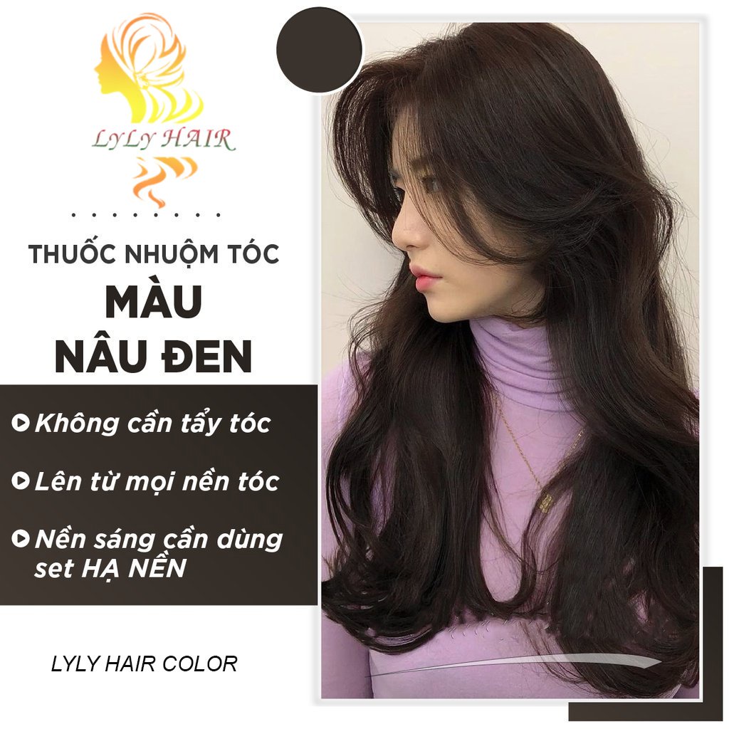 Thuốc nhuộm tóc NÂU  ĐEN tặng kèm oxy
