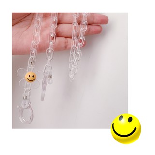 Dây Đeo Mắt Kính Hình Hoa Mặt Cười Bằng acrylic Phong Cách Hàn Quốc