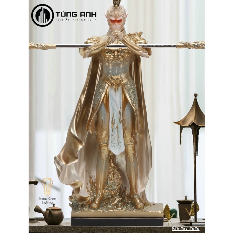 Tượng Tôn Ngộ Không - Tề Thiên Đại Thánh PT-30 - Decor Trang Trí Căn Phòng -Cao 38cm-Đem Lại Sự May Mắn ,Tài Lộc,Bình An
