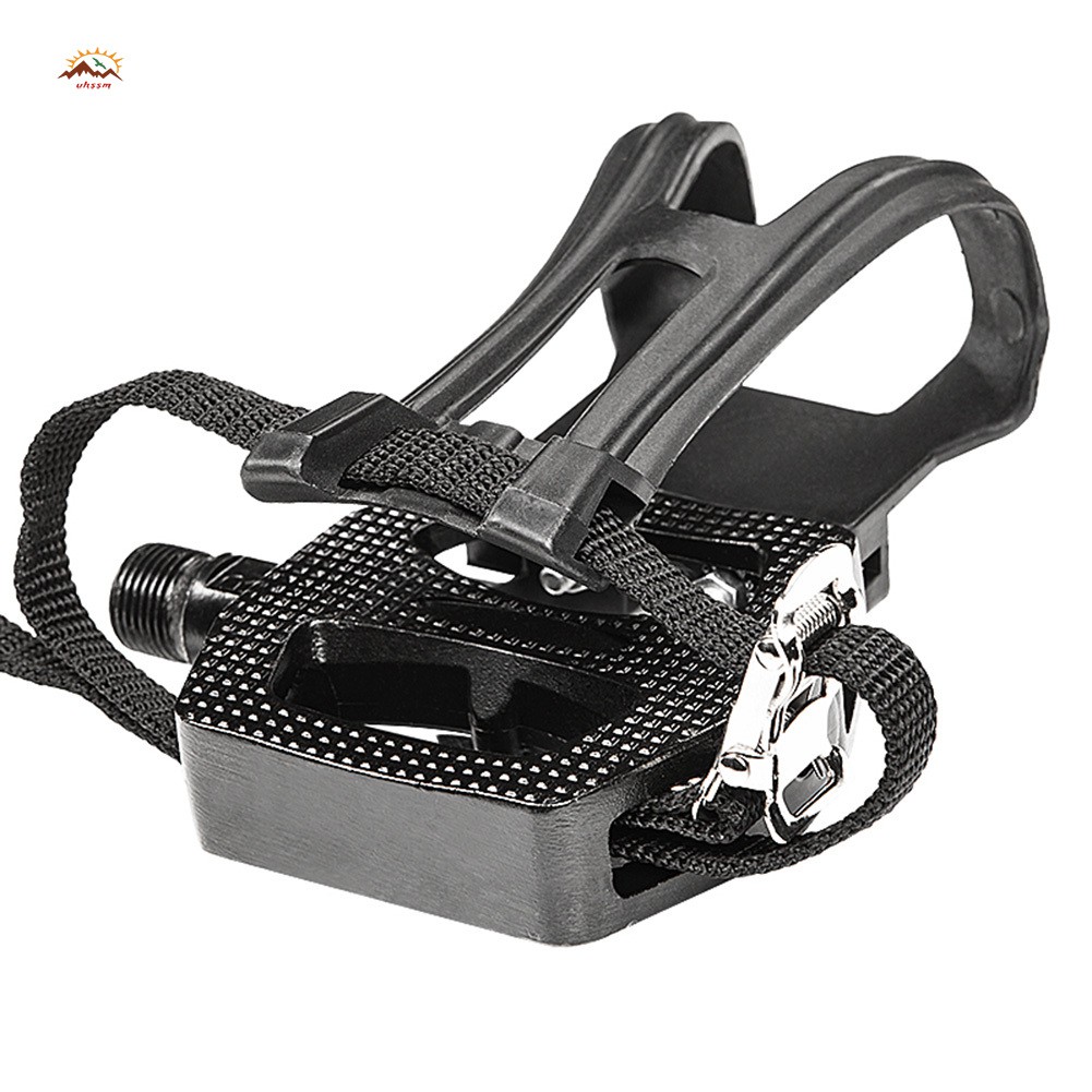 CSC Exercise Bike Pedals Pedal for Clipless Toe Cage and Strap for Shoes Indoor Cycling Heavy Duty 9/16 Inch Thread @VN