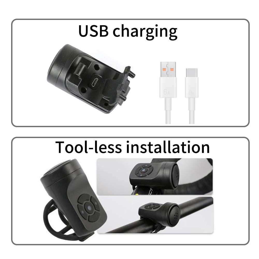 Còi Điện 4 Âm Chống Trộm Chống Thấm Nước Sạc USB TAYLOR1 Dành Cho Xe Đạp Leo Núi