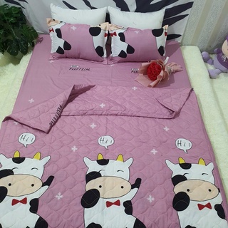 Chăn hè trần bông poly cotton mẫu vương miện nền tím,ĐƯỢC CHỌN MẪU