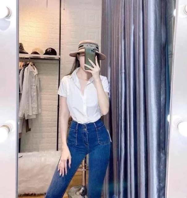 Quần baggy nữ quần jean ống đứng dáng suông 9 tấc mang trên mắt cá Mandar JN03 | BigBuy360 - bigbuy360.vn