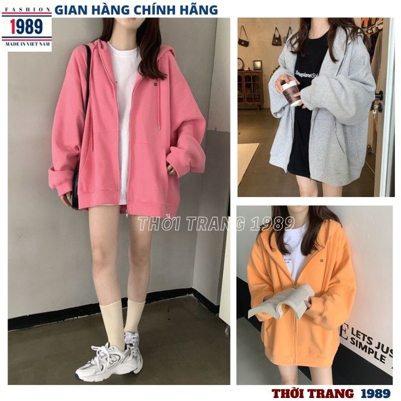 Áo khoác nỉ nữ trơn 3 mầu ,áo khoác bomber nỉ nữ kiểu dáng hàn quốc ulzzang cực xinh dễ thương ,áo DẤU QUẦN -PHƯƠNG 1989