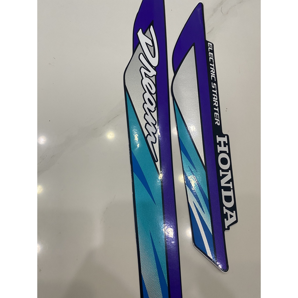 Nguyên bộ tem rời 3 lớp zin thái dán xe máy Honda Dream lùn 94 màu đen