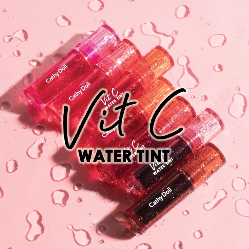Son Tint siêu lì son nước lâu trôi  Cathy Doll Vit C Water Tint Thái Lan