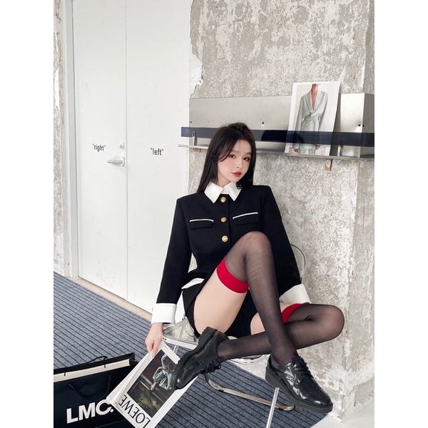 Áo blazer cổ sơ mi thiết kế sang trọng thương hiệu Gucci GC cao cấp