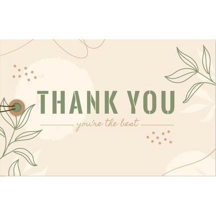 [Combo 100] Thiệp cảm ơn khách hàng thankyou card mới nhất giá rẻ