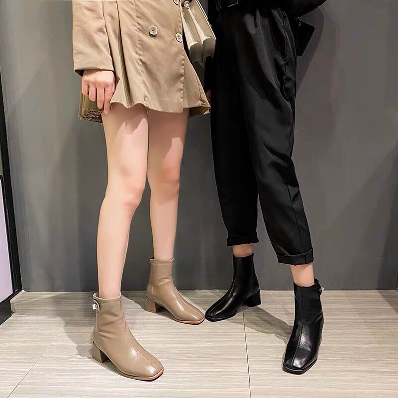 👠👢Boots lửng khoá Savatore - Hàng ORDER QUẢNG CHÂU CAO CẤP.