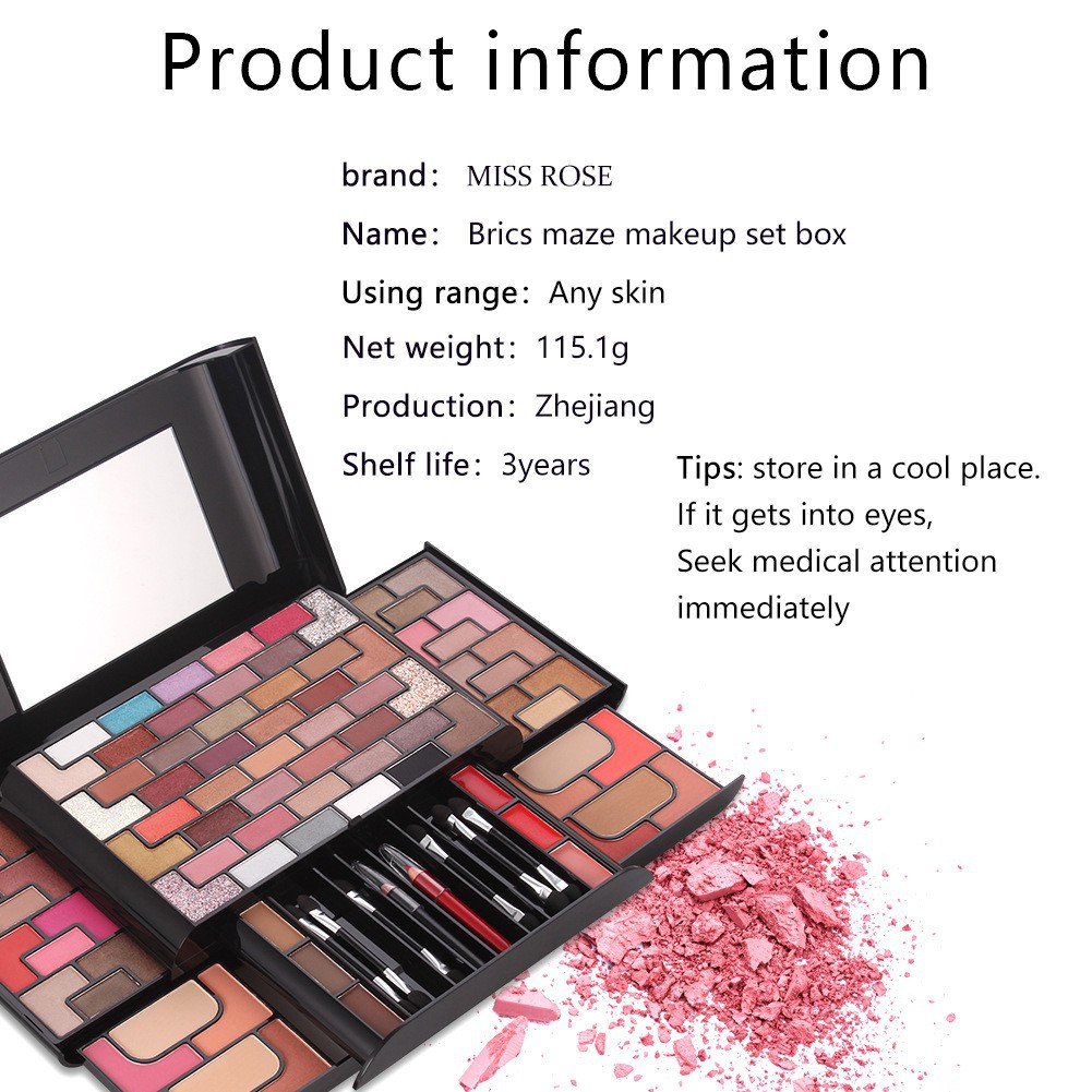 [Hàng mới về] Bộ trang điểm chuyên dụng thiết kế mê cung khối Miss Rose | BigBuy360 - bigbuy360.vn