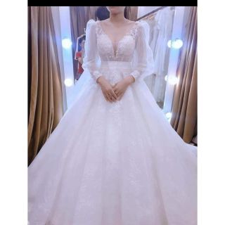 Áo cưới tùng vi tính ren phủ