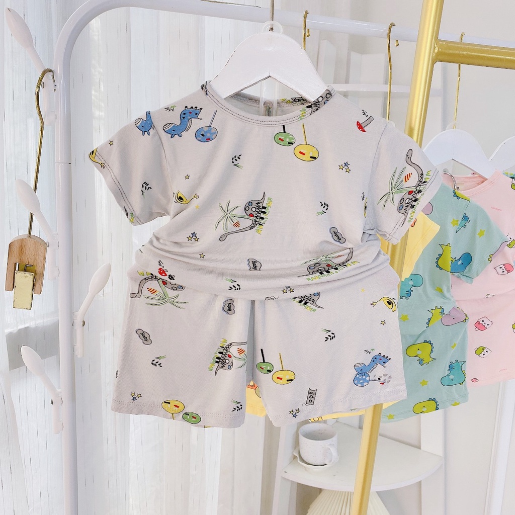 Bộ Cộc Tay Cho Bé Mặc Nhà MinkyMom Chất Thun Lạnh Siêu Mềm Mát